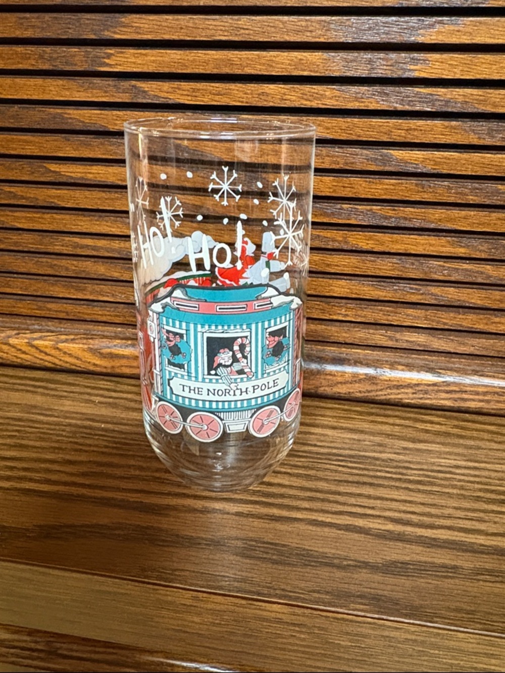 Coca-Cola Santa express collector glass tumbler from 1980s